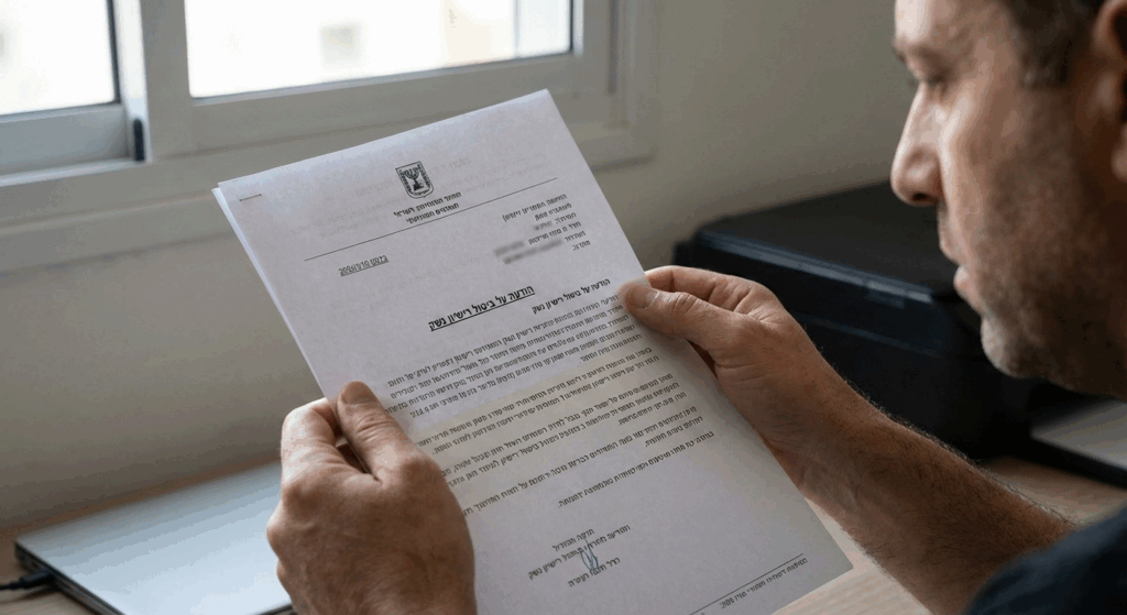 ביטול רישיון נשק