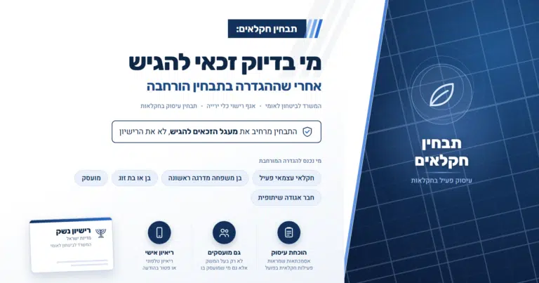 תבחין חקלאים לרישיון נשק - מי זכאי להגיש אחרי הרחבת ההגדרה